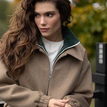 Wool Bomber with Collar