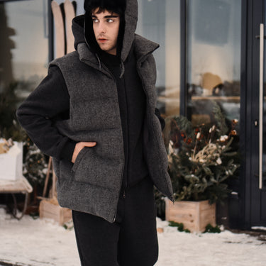 Wool earflaps for men